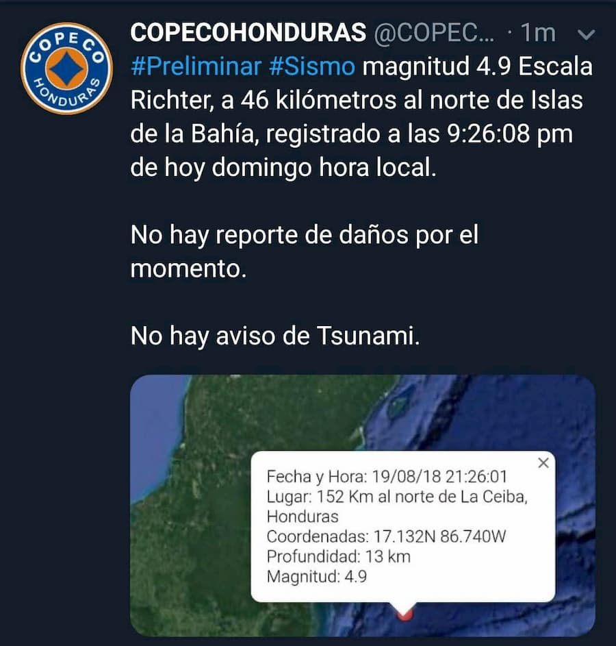 copeco temblor