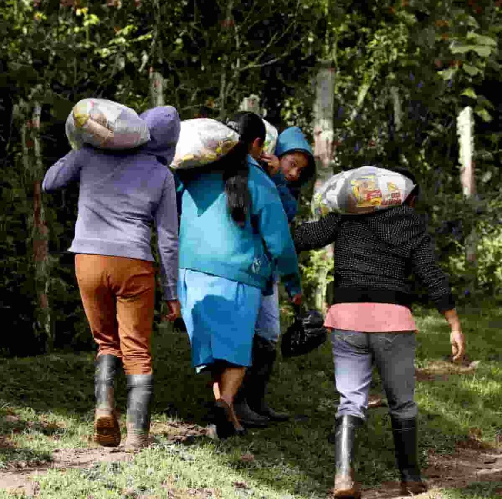 entrega de alimentos a azucualpa