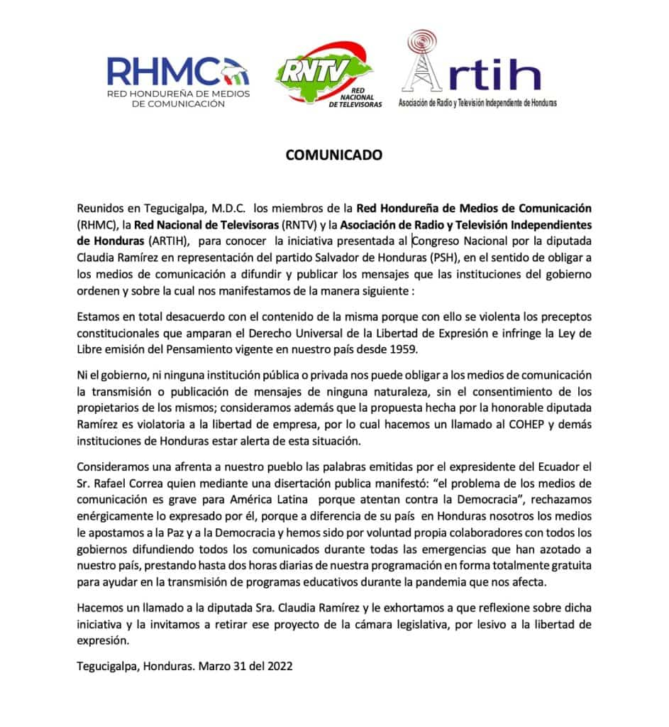 Comunicado RHMC 1